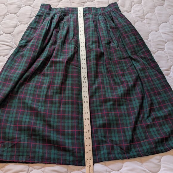 VINTAGE 1990s Truly Yours plaid skirt button front elastic back 22W EUC - Picture 5 of 7